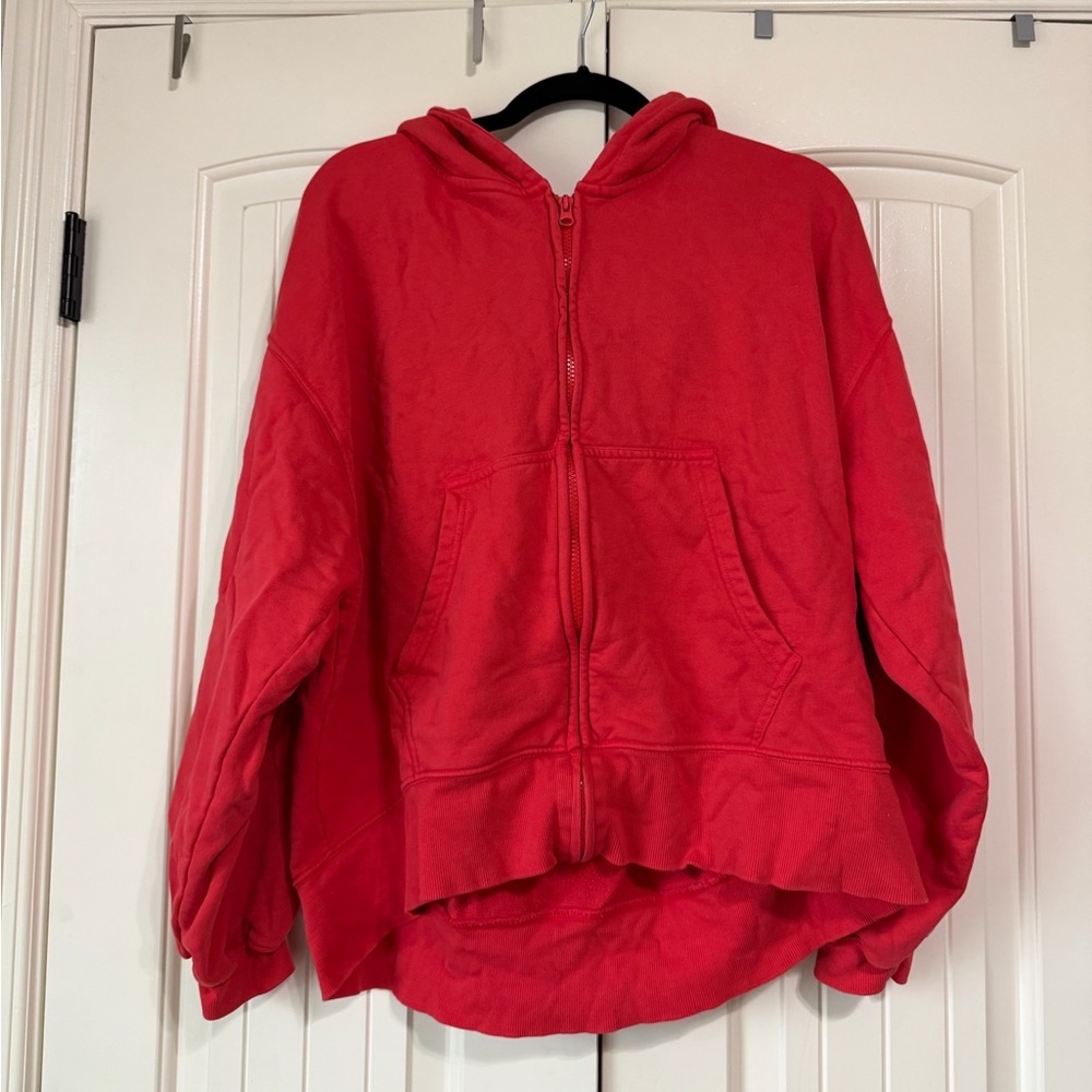 Daily Drills Red Oversized Hoodie